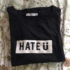 Mango "Hate Ü" tshirt